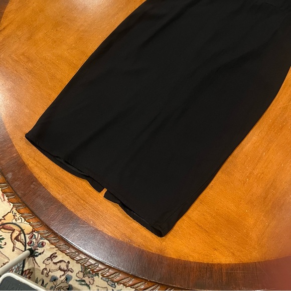 Universal Standard Mary Faux Wrap Sheath Dress Surplice Black 2XS 6/8 V-Neck - Picture 5 of 16